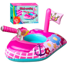 Load image into Gallery viewer, 10Leccion Toddler Pool Float for Girls with Squirt Gun, Inflatable Pool Toys for Kids, Pink Flower Princess Pool Floaties for Infant, Blow up Baby Water Float, Child Boat Shaped Summer Pool Game Toys
