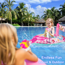 Load image into Gallery viewer, 10Leccion Toddler Pool Float for Girls with Squirt Gun, Inflatable Pool Toys for Kids, Pink Flower Princess Pool Floaties for Infant, Blow up Baby Water Float, Child Boat Shaped Summer Pool Game Toys
