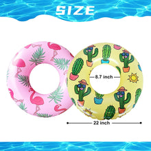 Load image into Gallery viewer, 2 Pack Inflatable Baby Pool Float, Blow up Swim Floats for Toddlers, Kids Pool Floaties
