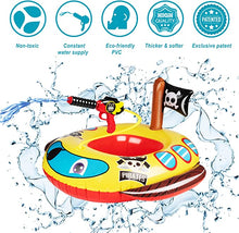 Load image into Gallery viewer, 10Leccion 2 Pack Inflatable Kids Pool Float with Water Gun, Fire truck and Pirate Ship Pool Floats for Toddler, Blow Up Swimming Pool Toys for Toddlers
