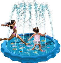 Load image into Gallery viewer, 10Leccion 68” Kids Splash Pad for Outside, Backyard Sprinkler for Toddlers, Baby Splash Pool Mat, Water Wading Toys for Baby Children Girl Boy Dogs
