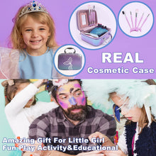 Load image into Gallery viewer, 10Leccion Girls Makeup Kit for Kids, Washable Mermaid Makeup, 20Pcs Play Makeup Set for Toddlers，Real &amp; Non Toxic Make Up for Little Girl，Party Gifts for Halloween Christmas Birthday
