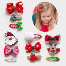 Load image into Gallery viewer, 12 Pcs Christmas Hair Bows for Girls, Christmas Hair Clips, X’mas Hair Accessories include Santa, Christmas Tree and Jingle Bell, Elk Styles Hairpin Baby Hair Bowknot, Kids Clip Hair Decorations
