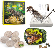 Load image into Gallery viewer, 10Leccion Dinosaur Fossil Digging Kit for Kids, Dig It Up! Dinosaur Eggs Excavation Kit, Dino Fossil Dig Kit, Great STEM Science Kit Gift for Paleontology and Archeology Enthusiasts of Any Age
