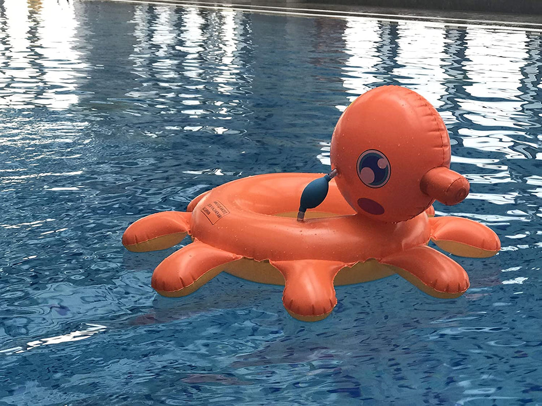 Big summer Inflatable Baby Pool Float with Spray, Octopus Swim Tube for Kids Aged 3-5 Years